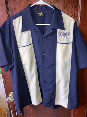 Steady Clothing Bowling Shirt Mens  USA Made Atomic Star Rockabilly Retro